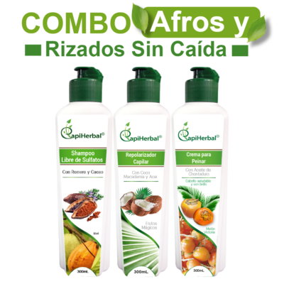 Combo Cabellos Afros y Rizados sin Caída CapiHerbal